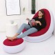 Fotoliu gonflabil rosu tip sezlong cu suport picioare, pompa inclusa, pentru interior si exterior Fotoliu gonflabil rosu tip sezlong cu suport picioare, pompa inclusa, pentru interior si exterior
