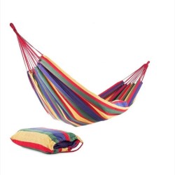                                      Hamac relaxare textil multicolor 100 x 200 CM cu salculet depozitare