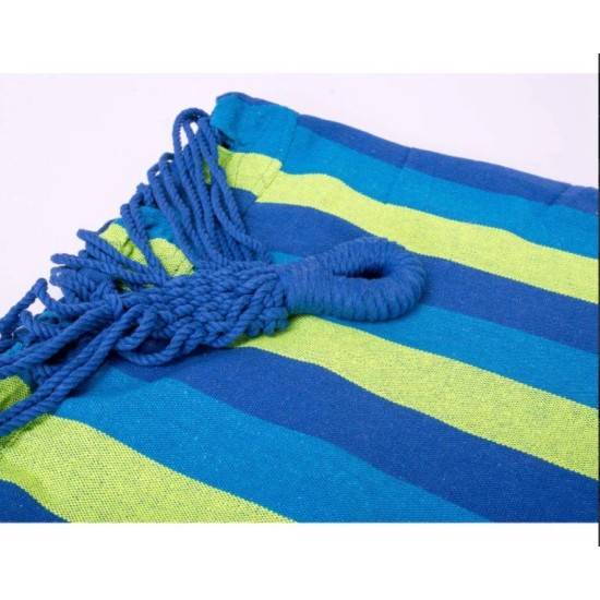 Hamac relaxare textil bicolor 100 x 200 CM cu salculet depozitare Hamac relaxare textil bicolor 100 x 200 CM cu salculet depozitare