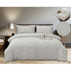                                           Lenjerie de Pat 4 Piese Cocolino Grofată cu Blăniță Premium, Cearceaf cu Elastic 180x200 cm