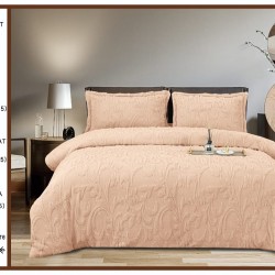                                           Lenjerie de Pat 4 Piese Cocolino Grofată cu Blăniță Premium, Cearceaf cu Elastic 180x200 cm