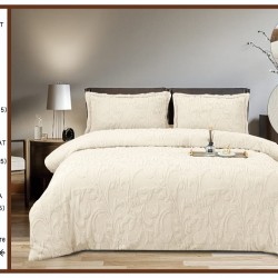                                           Lenjerie de Pat 4 Piese Cocolino Grofată cu Blăniță Premium, Cearceaf cu Elastic 180x200 cm