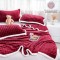                                           Set 3 Piese Pătură Dublă 200x230 cm Cocolino cu Bordură Contrastantă + 2 Fețe de Pernă 52x78 cm