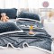                                           Set 3 Piese Pătură Dublă 200x230 cm Cocolino cu Bordură Contrastantă + 2 Fețe de Pernă 52x78 cm