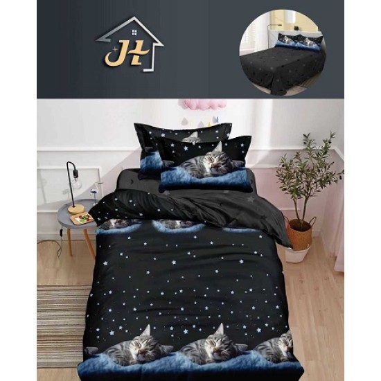                                                    Set Pat 4 Piese „Pucioasa Home” –  Cearceaf de Pat Normal