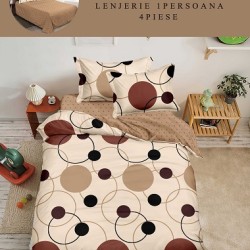                                                    Set Pat 4 Piese „Pucioasa Home” –  Cearceaf de Pat Normal
