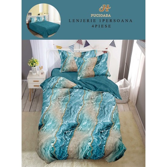                                                    Set Pat 4 Piese „Pucioasa Home” –  Cearceaf de Pat Normal