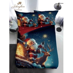                                                Lenjerie de Pat 4 Piese Finet - Colecția Magică de Crăciun (Pat 1 Persoană)