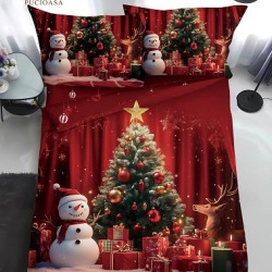                                                Lenjerie de Pat 4 Piese Finet - Colecția Magică de Crăciun (Pat 1 Persoană)
