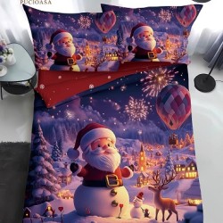                                                Lenjerie de Pat 4 Piese Finet - Colecția Magică de Crăciun (Pat 1 Persoană)