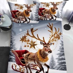                                                 Lenjerie de Pat 4 Piese Finet - Colecția Magică de Crăciun (Pat 1 Persoană)