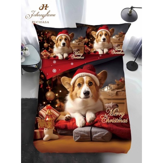                                                 Lenjerie de Pat 4 Piese Finet - Colecția Magică de Crăciun (Pat 1 Persoană)