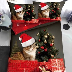                                                 Lenjerie de Pat 4 Piese Finet - Colecția Magică de Crăciun (Pat 1 Persoană)