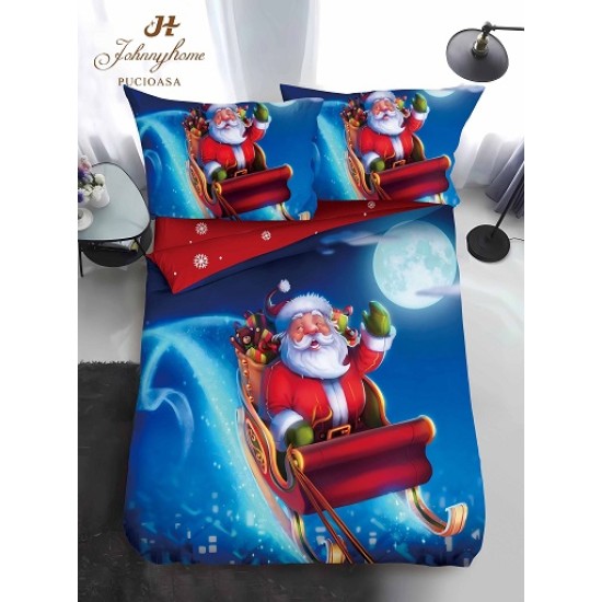                                                 Lenjerie de Pat 4 Piese Finet - Colecția Magică de Crăciun (Pat 1 Persoană)