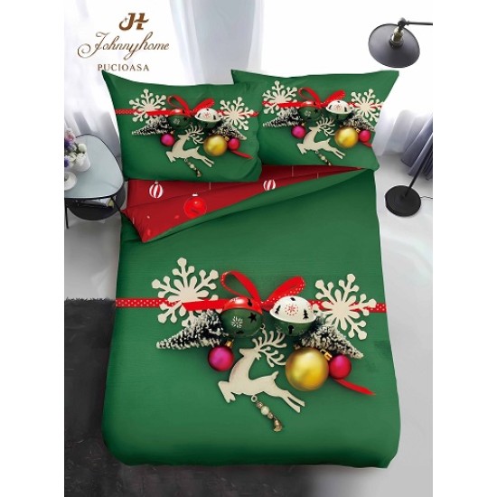                                                 Lenjerie de Pat 4 Piese Finet - Colecția Magică de Crăciun (Pat 1 Persoană)