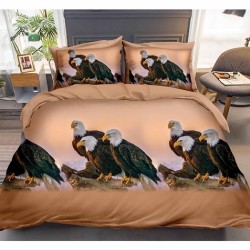                                                     Lenjerie De Pat Model 3D 4 Piese - 2 Persoane 