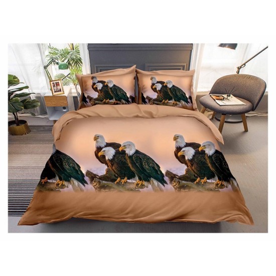                                                     Lenjerie De Pat Model 3D 4 Piese - 2 Persoane 