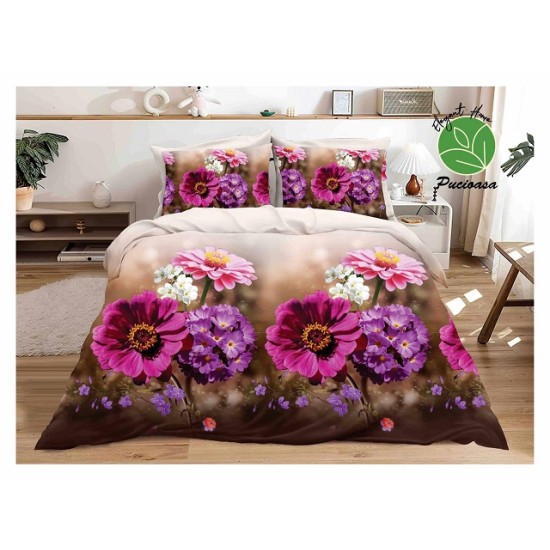                                                     Lenjerie De Pat Model 3D 4 Piese - 2 Persoane 