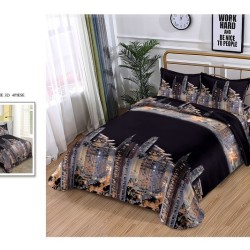                                                     Lenjerie De Pat Model 3D 4 Piese - 2 Persoane 