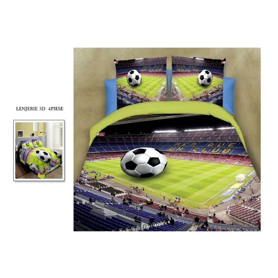                                                     Lenjerie De Pat Model 3D 4 Piese - 2 Persoane 