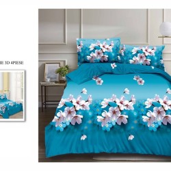                                                     Lenjerie De Pat Model 3D 4 Piese - 2 Persoane 