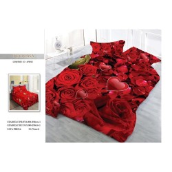                                                       Lenjerie De Pat Model 3D 4 Piese - 2 Persoane 