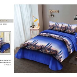               Lenjerie De Pat Model 3D 4 Piese - 2 Persoane 