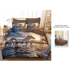                                                    Lenjerie De Pat Model 3D 6 Piese - 2 Persoane 