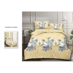                                               Lenjerie De Pat Model 3D 4 Piese - 2 Persoane 