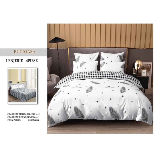                                                    Lenjerie De Pat 4 Piese - 2 Persoane 