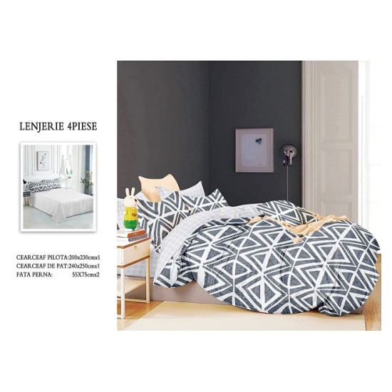                                                    Lenjerie De Pat 4 Piese - 2 Persoane 