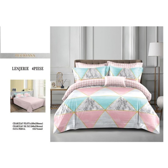                                                    Lenjerie De Pat 4 Piese - 2 Persoane 