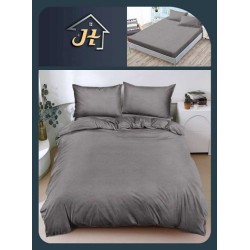                                                     Lenjerie 4 Piese Pat Dublu Cearceaf cu Elastic