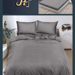                                                     Lenjerie 4 Piese Pat Dublu Cearceaf cu Elastic
