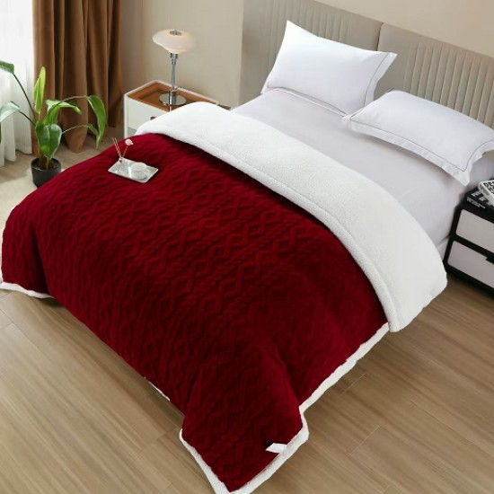                                     Pătură Cocolino 3D cu Blăniță si Carouri 200x230 CM
