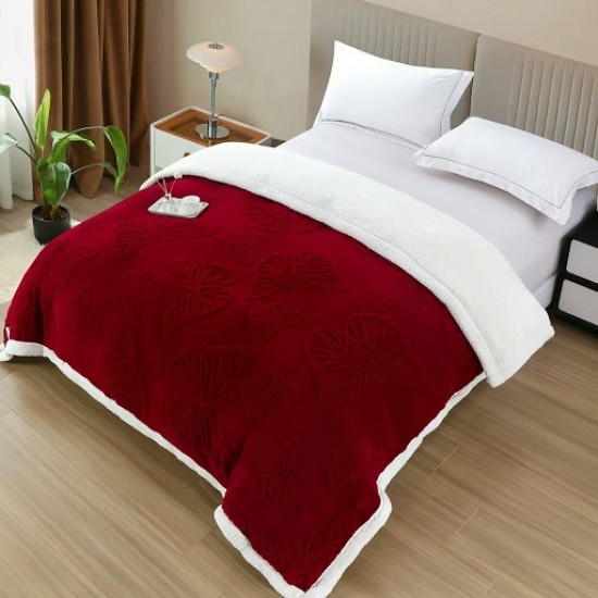 Pătură Cocolino 3D cu Blăniță si Fluturi 200x230 CM Pătură Cocolino 3D cu Blăniță si Fluturi 200x230 CM
