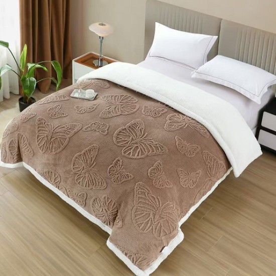                                     Pătură Cocolino 3D cu Blăniță si Fluturi 200x230 CM