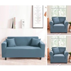                                           Set husa canapea si 2 fotolii ALBASTRU DESCHIS