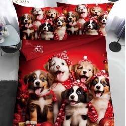                                                Lenjerie de Pat 4 Piese Finet - Colecția Magică de Crăciun (Pat 1 Persoană)