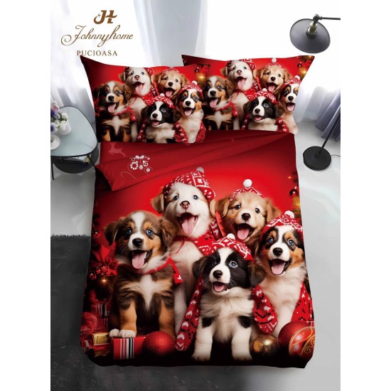                                                Lenjerie de Pat 4 Piese Finet - Colecția Magică de Crăciun (Pat 1 Persoană)