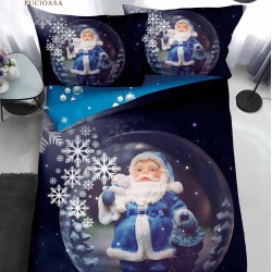                                                Lenjerie de Pat 4 Piese Finet - Colecția Magică de Crăciun (Pat 1 Persoană)