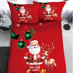                                                Lenjerie de Pat 4 Piese Finet - Colecția Magică de Crăciun (Pat 1 Persoană)