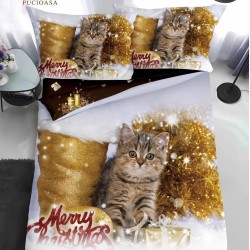                                                Lenjerie de Pat 4 Piese Finet - Colecția Magică de Crăciun (Pat 1 Persoană)