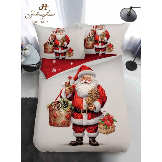                                                Lenjerie de Pat 4 Piese Finet - Colecția Magică de Crăciun (Pat 1 Persoană)