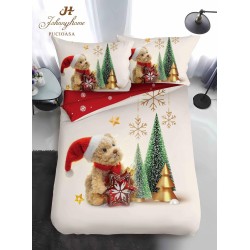                                                Lenjerie de Pat 4 Piese Finet - Colecția Magică de Crăciun (Pat 1 Persoană)