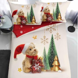                                                Lenjerie de Pat 4 Piese Finet - Colecția Magică de Crăciun (Pat 1 Persoană)