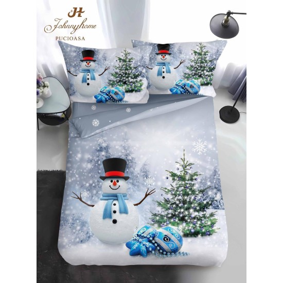                                                Lenjerie de Pat 4 Piese Finet - Colecția Magică de Crăciun (Pat 1 Persoană)