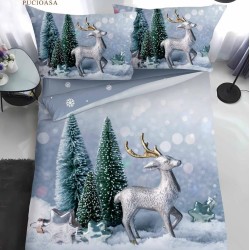                                                Lenjerie de Pat 4 Piese Finet - Colecția Magică de Crăciun (Pat 1 Persoană)