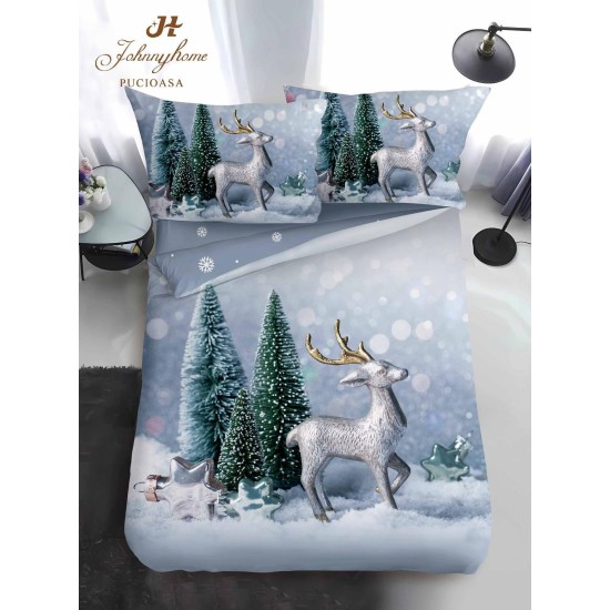                                                Lenjerie de Pat 4 Piese Finet - Colecția Magică de Crăciun (Pat 1 Persoană)