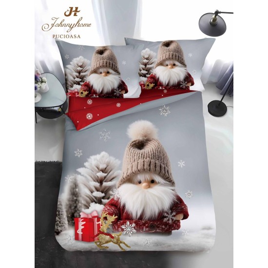                                                Lenjerie de Pat 4 Piese Finet - Colecția Magică de Crăciun (Pat 1 Persoană)